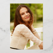 Invitation En Aluminium 2024 Graduation Photo Mortar Board Casquette Luxe (Verso)