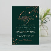 Invitation En Aluminium 2026 Modern Minimal Classic Typography New Years (Debout devant)