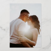 Invitation En Aluminium 25e anniversaire de Mariage avec cadre (Verso)