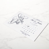 Invitation En Aluminium 25e anniversaire Enregistrer la date Calendrier Ar (Rotation)