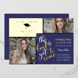Invitation En Aluminium 2 PHOTO GRADUATION et CHOISISSEZ VOTRE COULEUR In