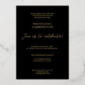 Invitation En Aluminium 2 Photos frères et soeurs double diplôme en noir (Verso)