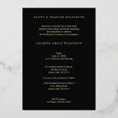 Invitation En Aluminium 2 Photos Graduation Real Golden Foil Alors & Maint (Verso)