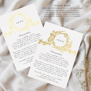 Invitation En Aluminium 2 X DÉTAILS Blason Monogramme Classique Élégant Ma