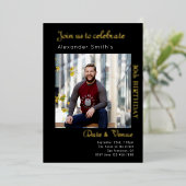 Invitation En Aluminium 30e anniversaire Black Gold (Debout devant)