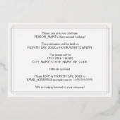 Invitation En Aluminium 32e fête d'anniversaire — Art Déco Style "32" & No (Verso)