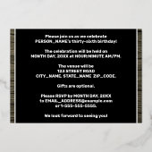 Invitation En Aluminium 36e fête d'anniversaire : Bold, Motif de céréales (Verso)