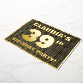 Invitation En Aluminium 39e fête d'anniversaire : Bold, Motif de céréales (Rotation)