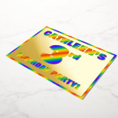 Invitation En Aluminium 3e fête d'anniversaire — Amusant, Rainbow Spectrum (Rotation)