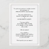 Invitation En Aluminium 3e fête d'anniversaire — Script fantaisie et nom p (Verso)