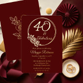 Invitation En Aluminium 40 et fabuleuse fête du 40e anniversaire bloquée