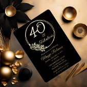 Invitation En Aluminium 40 et fabuleuse fête du 40e anniversaire bloquée