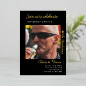 Invitation En Aluminium 40e anniversaire Black Gold (Debout devant)