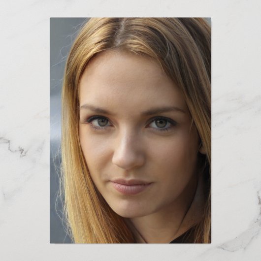 Invitation En Aluminium 40e anniversaire fête feuille d'or photo art abstr (Verso)