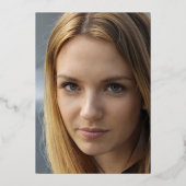 Invitation En Aluminium 40e anniversaire fête rose feuille d'or photo abst (Verso)