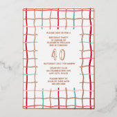 Invitation En Aluminium 40e anniversaire Modèle de la fête Lignes tracées  (Recto)