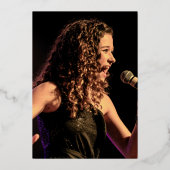 Invitation En Aluminium 40e fête d'anniversaire poussiéreuse feuille d'or  (Verso)