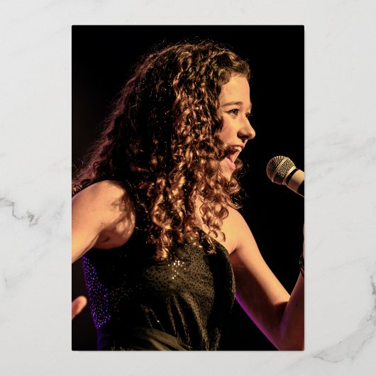 Invitation En Aluminium 40e fête d'anniversaire poussiéreuse feuille d'or  (Verso)