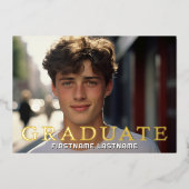 Invitation En Aluminium 4 Photos de Grad Party (Recto)