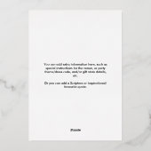 Invitation En Aluminium 50 and Fabulous Modern Black Silver 50th Birthday (Verso)