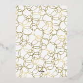 Invitation En Aluminium 50 ans et Fabuleux Fête de cercles dorés blancs Gl (Verso)