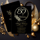 Invitation En Aluminium 50 et fabuleuse fête du 50e anniversaire bloquée