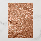 Invitation En Aluminium 50 et Fabulous Glam Rose Parties scintillant or An (Verso)