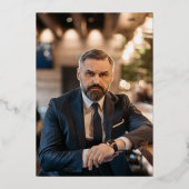 Invitation En Aluminium 50 et Fabulous moderne Black fête d'anniversaire (Verso)