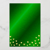 Invitation En Aluminium 50 & Fabuleux anniversaire Elegant Green & Gold (Verso)