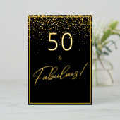 Invitation En Aluminium 50 Fabuleux Parties scintillant d'anniversaire pho (Debout devant)