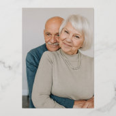 Invitation En Aluminium 50e anniversaire de Mariage avec cadre (Verso)