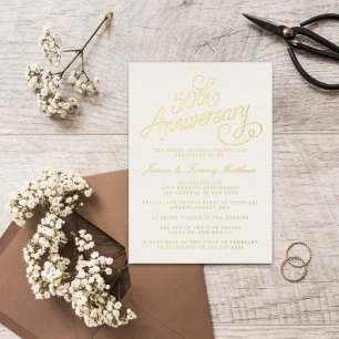 Invitation En Aluminium 50e anniversaire de mariage de diamant