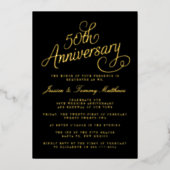 Invitation En Aluminium 50e anniversaire de mariage de réel (Recto)