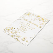Invitation En Aluminium 50e anniversaire de mariage or véritable (Rotation)
