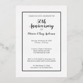 Invitation En Aluminium 50e Anniversaire de Mariage Papier d'Or & Photo (Verso)