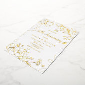 Invitation En Aluminium 50e anniversaire du Mariage d'or réel (Rotation)