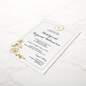 Invitation En Aluminium 50e anniversaire du Mariage Monogramme de couronne (Rotation)