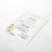 Invitation En Aluminium 50e anniversaire du Mariage Monogramme de couronne (Rotation)