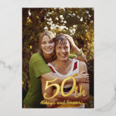 Invitation En Aluminium 50e anniversaire moderne (Recto)