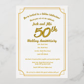 Invitation En Aluminium 50e anniversaire Moderne (Verso)