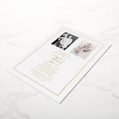 Invitation En Aluminium 50th Anniversary Chic White Gold Border (Rotation)