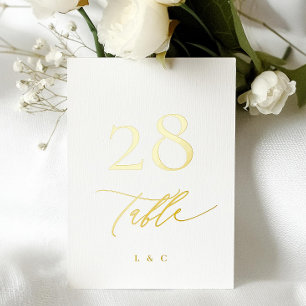 Invitation En Aluminium 5 x 7 Or Noir Blanc Mariage officiel Numéro de tab