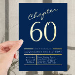 Invitation En Aluminium 60 Blue 60th Birthday Party Gold<br><div class="desc">Célébrez le jalon du 60ème anniversaire d'une façon spéciale avec ces belles invitations en papier bleu et or. Famille Invitation et amis à vous joindre pour célébrer votre 60e anniversaire en style, avec une invitation qui sera certainement remarquable. Faites savoir à tout le monde à quel point cette journée sera...</div>