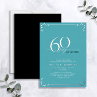 60 & Fabuleux Anniversaire Turquoise & Argent