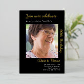 Invitation En Aluminium 60e anniversaire Black Gold (Debout devant)