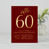 Invitation En Aluminium 60e anniversaire Bonjour 60 Or Bourgogne (Debout devant)