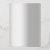 Invitation En Aluminium 60e anniversaire mariage diamant flor argent (Verso)