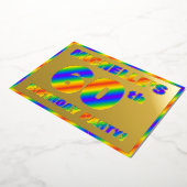 Invitation En Aluminium 60e fête d'anniversaire — Amusant, Rainbow Spectru (Rotation)