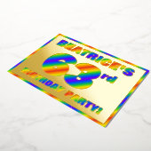 Invitation En Aluminium 63e fête d'anniversaire — Amusant, Rainbow Spectru (Rotation)