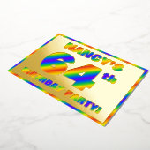 Invitation En Aluminium 64e fête d'anniversaire — Amusant, Rainbow Spectru (Rotation)
